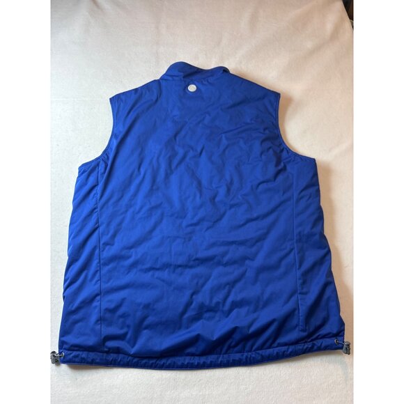 Peter Millar Blue & Black Reversible Quilted Vest With Crown Button Accent - Picture 5 of 9